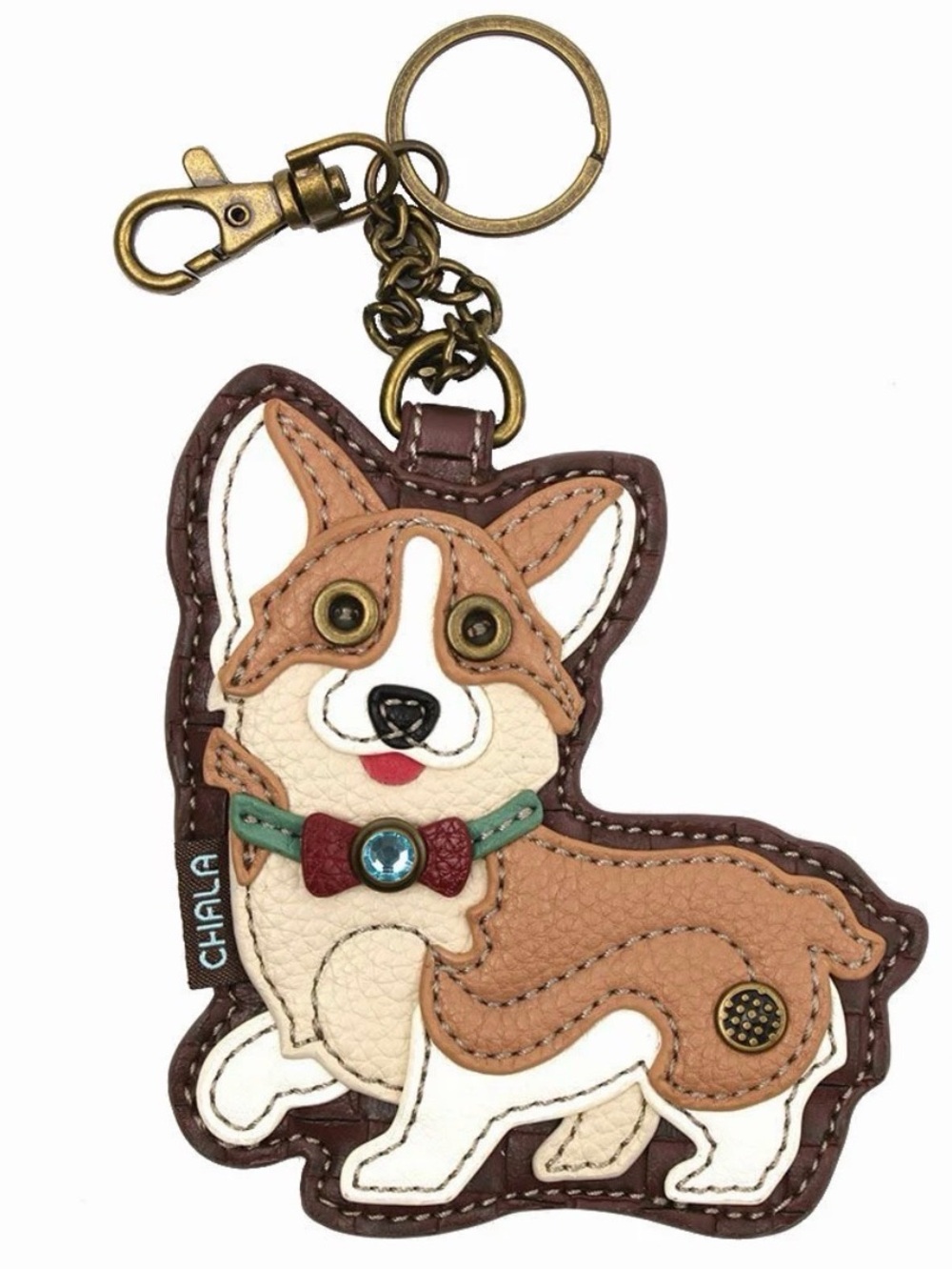 NEW CHALA Corgi Key Fob Coin Purse